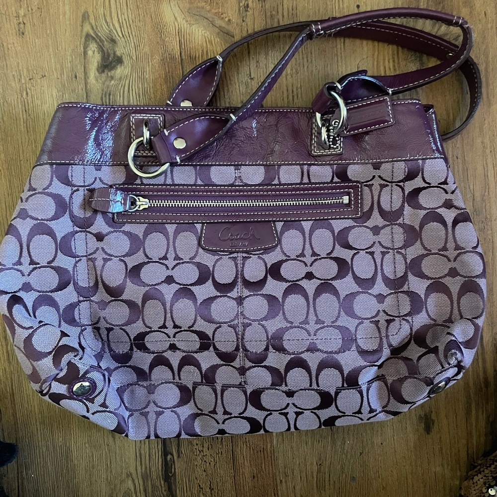 Purple coach bag